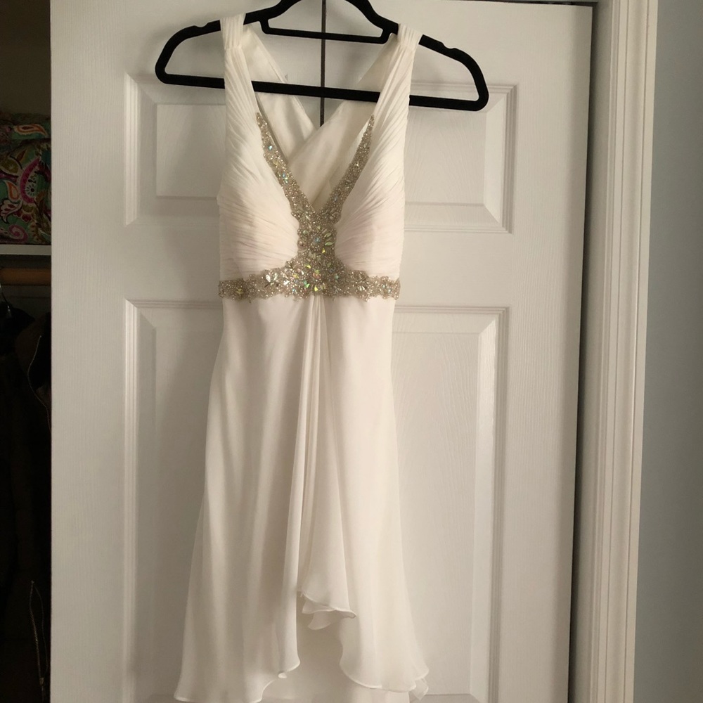 White Faviana dress